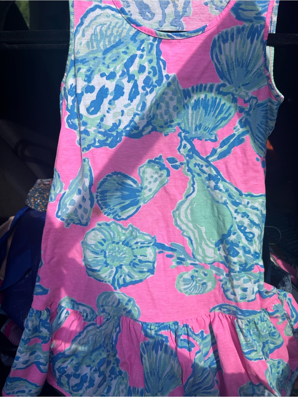 Lily Pulitzer kids 6-7 Pink Seashell Print Sleeveless Dress